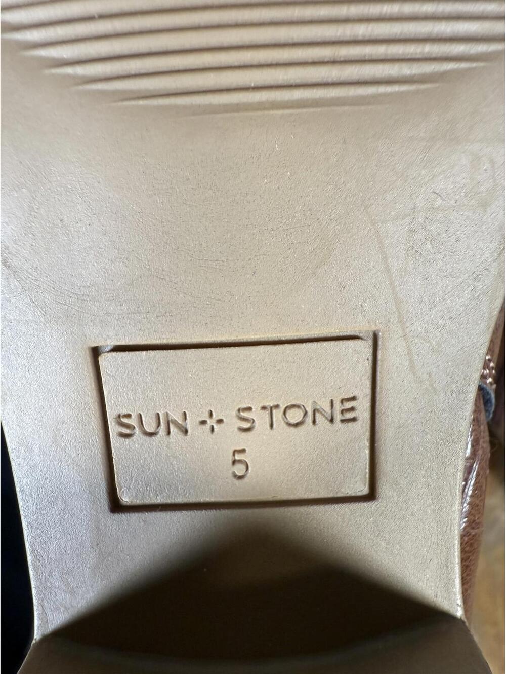 Sun + Stone Dollyy Pointed-Toe Western Boots Tan Women's Size 5 - Picture 7 of 7